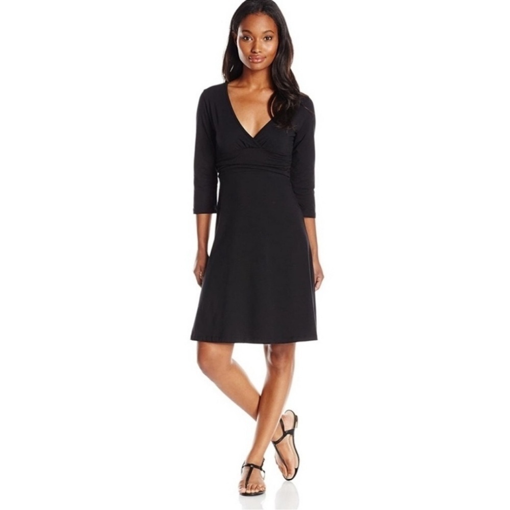 Patagonia | Margot Organic Cotton 3/4 Sleeve Dress Black Small